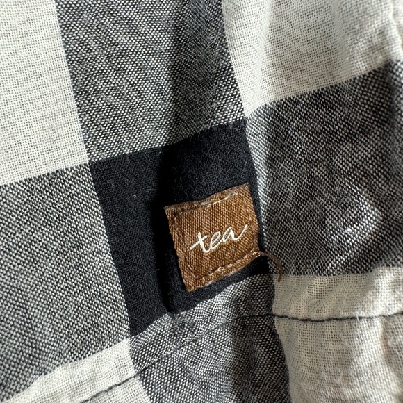 TEA Buffalo Plaid Black and White Kids Dress 12-18 months - Picture 4 of 5